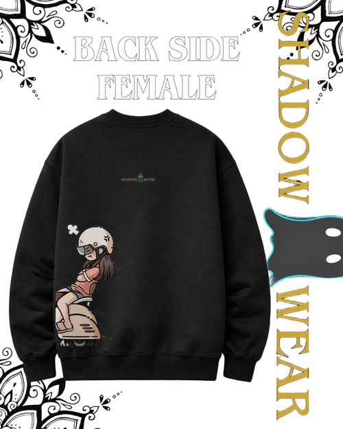 Premium white couple sweatshirt, soft comfort, stylish matching casual vibe