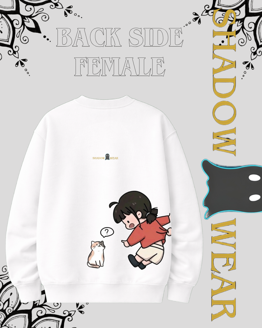 Premium white couple sweatshirt, soft comfort, stylish matching casual vibe