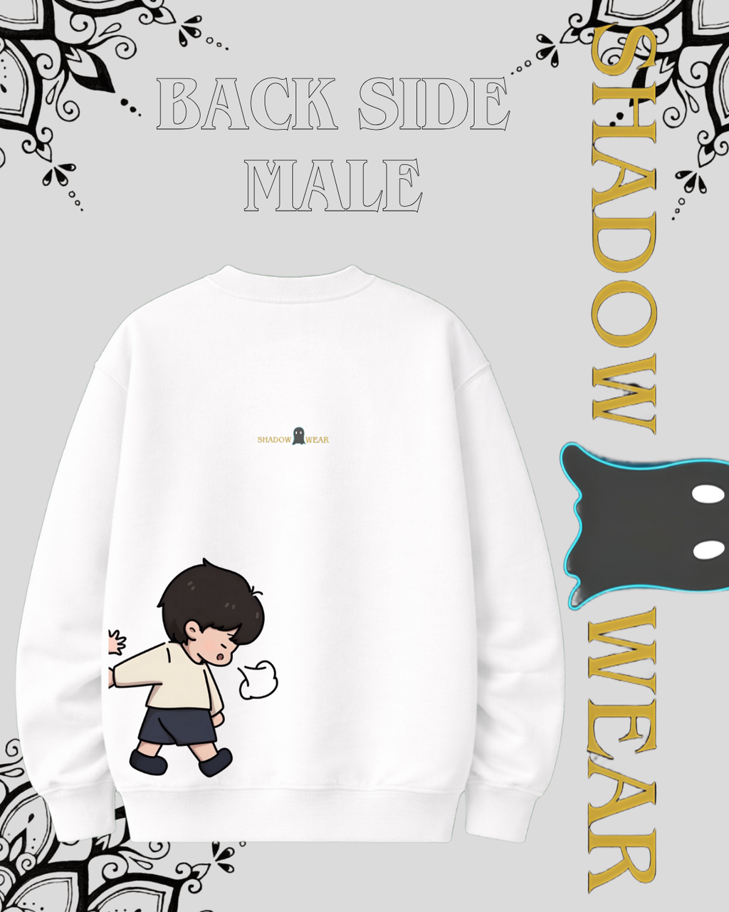 Premium white couple sweatshirt, soft comfort, stylish matching casual vibe