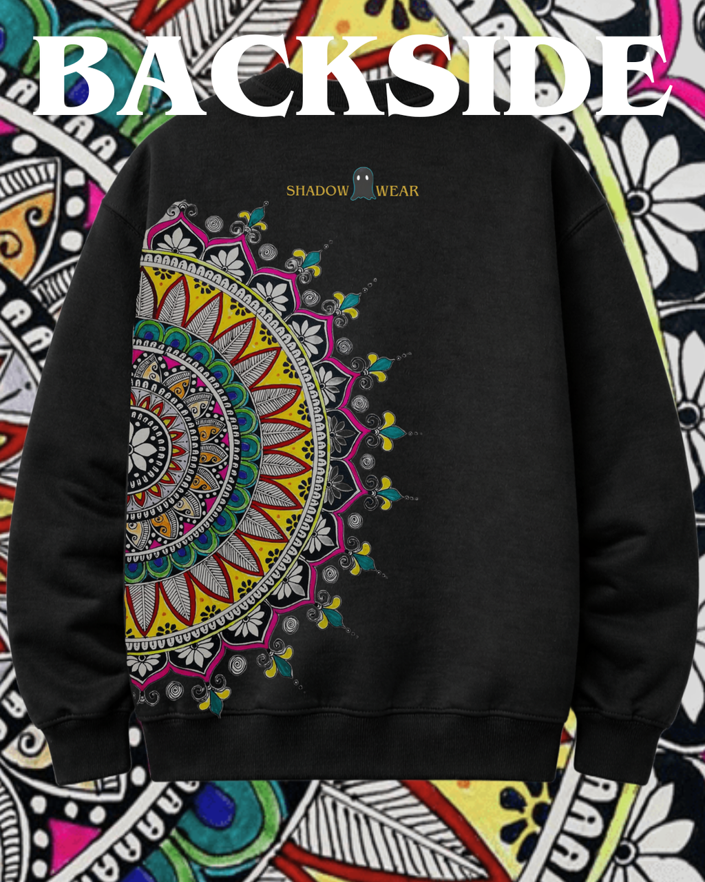 Mandala art template cool sweatshirt 320gsm fabric