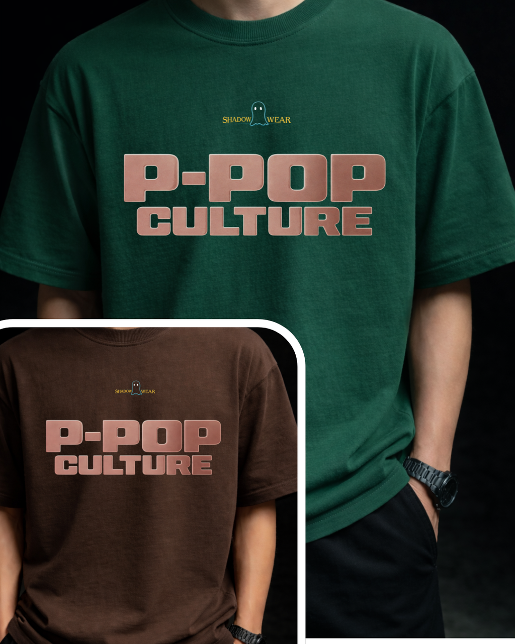 Shadow Wear P-POP Culture Oversized Streetwear Graphic Tee Unisex Urban