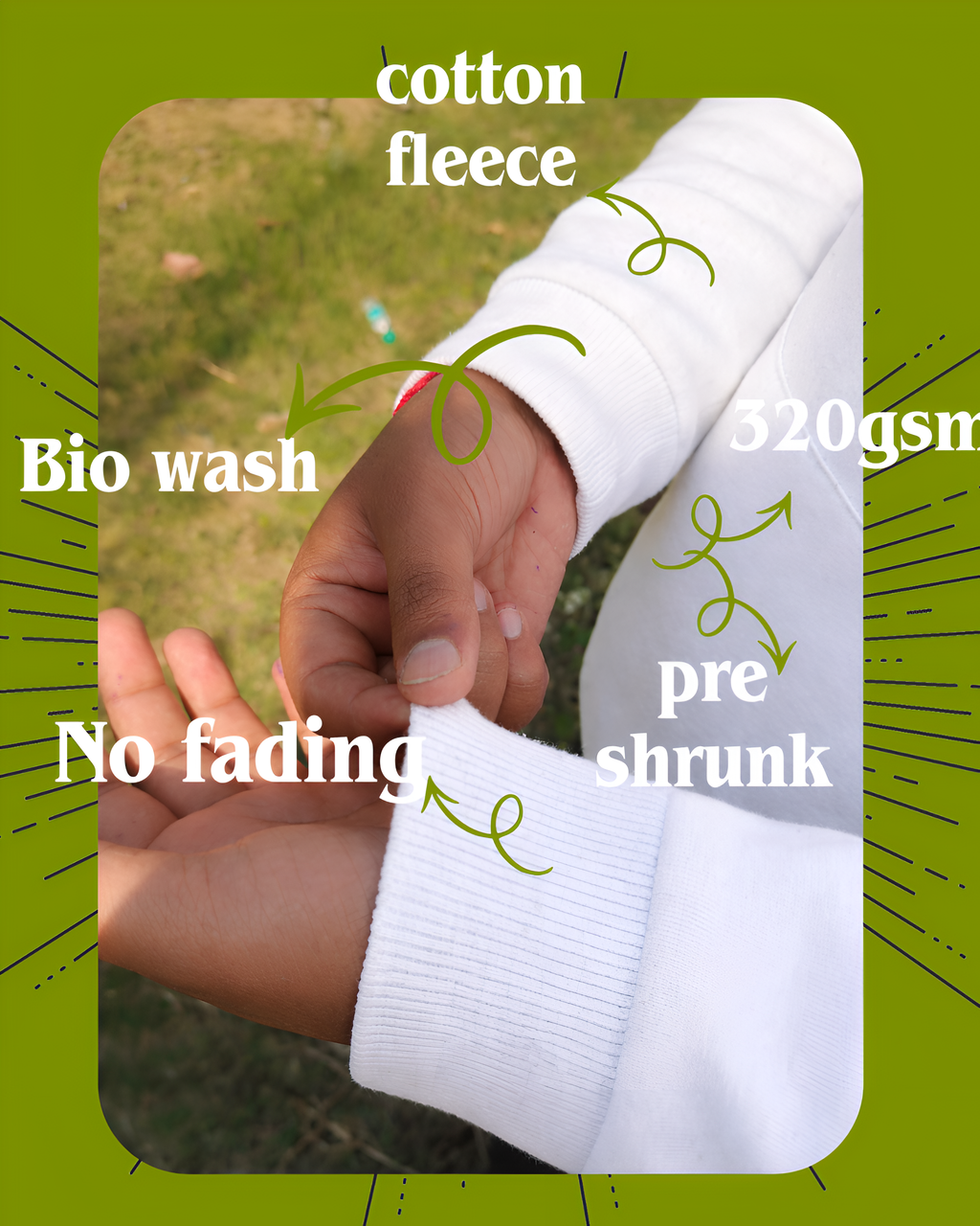 Mandala art template cool sweatshirt 320gsm fabric